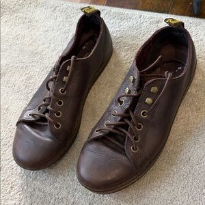 Dr. Martens Brown Leather Men's Sneakers
